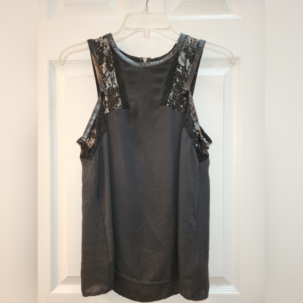 Express Black Lace Detail Tank Top